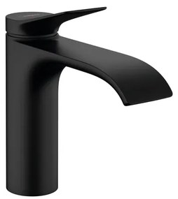 Rubinetto per lavabo a canna media getto a cascata d'acqua Vivenis nero verniciato opaco HANSGROHE H 20.5 cm