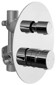 Set miscelatori cromo lavabo bidet e doccia con deviatore a 2 vie Gemini