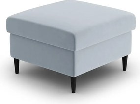 Poggiapiedi azzurro con rivestimento in velluto Kyoto – Cosmopolitan Design