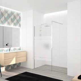 Box doccia walk-in Elidesign L 120, H 200 cm, vetro 8 mm serigrafato