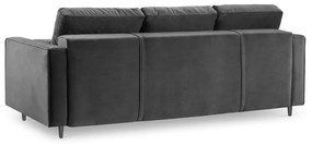 Divano letto in velluto grigio scuro Santo - Milo Casa