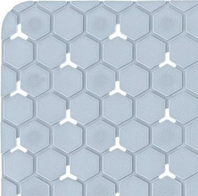 Tappeto bagno antiscivolo azzurro 75x43 cm Maya