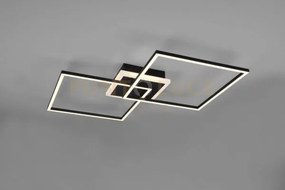Arribo plafoniera led 35,5w 3850lm, 3000k doppio quadrato nero op...