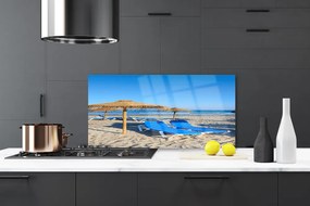 Rivestimento parete cucina Paesaggio del mare della spiaggia 100x50 cm