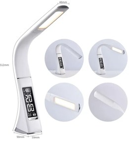 Brilagi - Lampada da tavolo dimmerabile a LED con display PELLE LED/7W/230V bianco