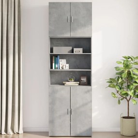 Mobile a parete grigio cemento 80x42,5x64 cm legno multistrato