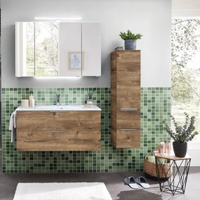 Mobile sottolavabo e lavabo Madeo per vasca centrale rovere ribbeck L 100 x H 48 x P 45 cm 2 cassetti