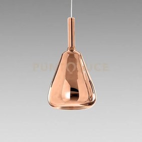 Ofelia s/11 - vetro rame specchiato e portalampada bianco 1 luce at...