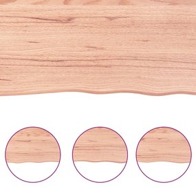 Ripiano muro marrone chiaro 80x10x4 cm massello rovere trattato