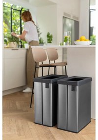 Cestino per la spazzatura grigio in plastica riciclata 54 l Verto Recycle - Curver