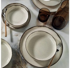 Servizio da tavola 18 pezzi beige/porcellana