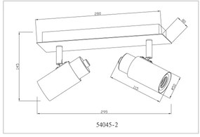 Globo 54045-2 - Faretto MATTI 2xE27/40W/230V