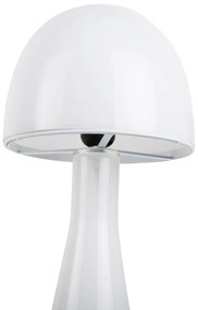 Lampada da tavolo bianca con paralume in vetro (altezza totale 45 cm) Bombin – Leitmotiv