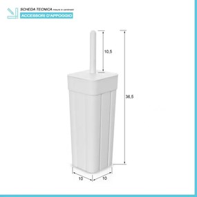 Scopino bagno da appoggio bianco in plastica Buzz