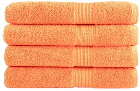 Asciugamani Solund 4 Pz Arancione 100x200 Cm 600 G/m² /