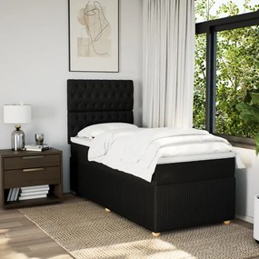 Giroletto a molle con materasso nero 80x200 cm intessuto