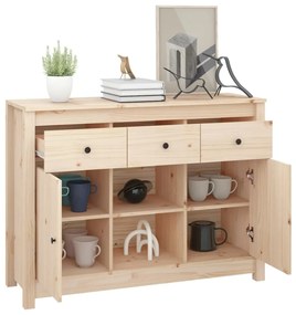 Credenza 100x35x74,5 cm in legno massello di pino