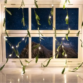 Aigostar - Catena LED solare 70xLED/4x1m IP65 bianco caldo oliva