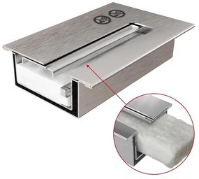 BIO camino INDIA 8,5x49 cm 2,5 kW nero