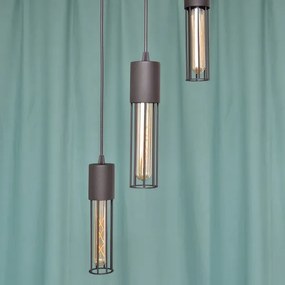 Lampadario a sospensione con filo MELODY 3xE27/15W/230V nero