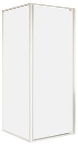 Porta doccia L 85 x H 200 cm in vetro profilo bianco