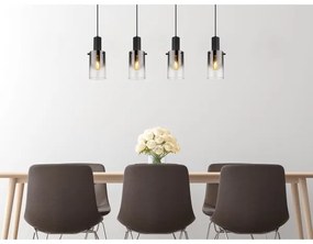 Globo 15907-4H - Lampadario a sospensione con filo FLORENTINA 4xE27/40W/230V nero