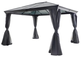 Gazebo da giardino 360x300x270 cm Belize grigio