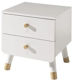 Comodino bianco per bambini in legno di pino Billy - Vipack