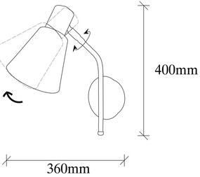 Lampada da parete in nero e oro ø 15 cm Sivani - Opviq lights