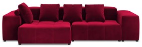 Divano angolare in velluto rosso (variabile) Rome Velvet - Cosmopolitan Design