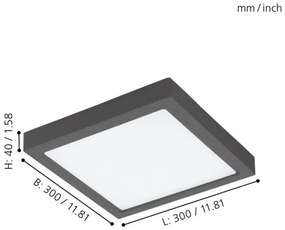 Eglo 96495 - Plafoniera LED da esterno ARGOLIS LED/22W
