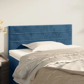 Testiera Blu Scuro 100x5x78/88 Cm İn Velluto /