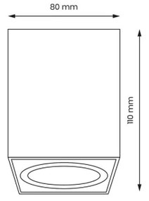 Faretto BIMA 1xGU10/25W/230V quadrato bianco