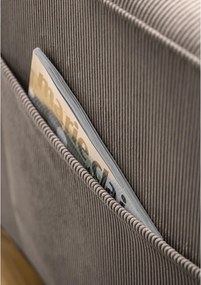 Poltrona in velluto a coste marrone Lofty Lilly - Miuform