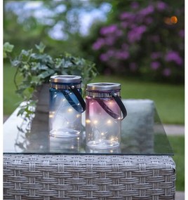 Lanterna solare da esterno Lanterna blu, altezza 15 cm Tint - Star Trading