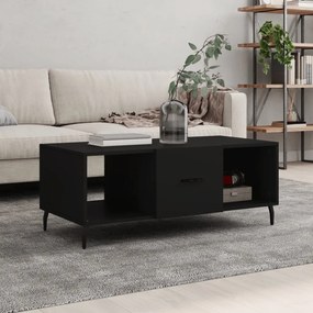 Tavolino Da Salotto Nero 102x50x40 Cm İn Legno Multistrato /