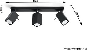 Plafoniera nera Toscana - Sollux