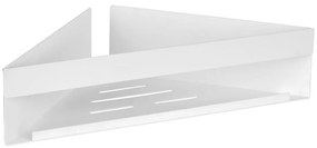 Mensola da bagno senza foratura/ad angolo bianco opaco in acciaio inox con aggancio Turbo-loc Genova – Wenko