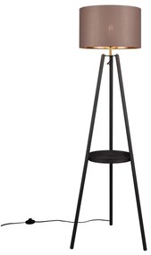 Lampada da terra nera con ripiano (altezza 152 cm) Colette - Trio