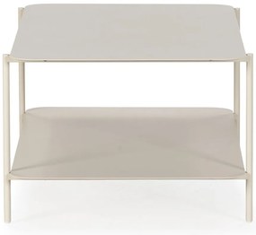 Tavolino da salotto color crema in metallo 58x90 cm Beatrix – MOME