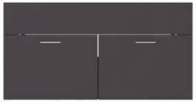 Mobile sottolavabo grigio 90x38,5x46 cm in truciolato