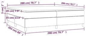 Giroletto a Molle con Materasso Cappuccino 200x200cm Similpelle