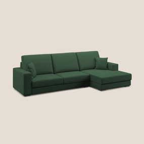 Marte divano angolare in tessuto smacchiabile impermeabile T08 verde