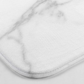Tappetino per il bagno bianco e grigio per WC 45x45 cm Marbre – douceur d'intérieur