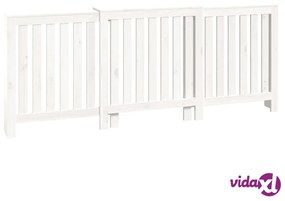 vidaXL Copertura Termosifone Bianca 210x21x85 cm Legno Massello Pino