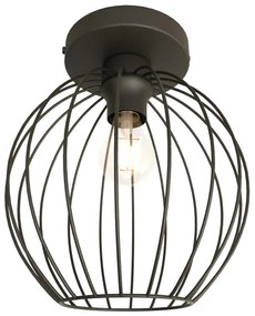 Plafoniera Minimal Industrial Geb 1 Luce Nera