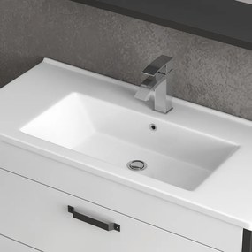 Mobile bagno 100cm con struttura metallica nera IKOS-100 - KAMALU