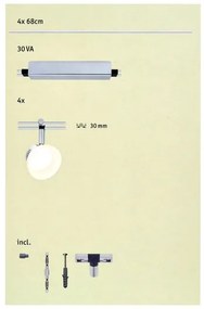 Paulmann 95194 - 4xLED/4W Faretto ICE 230V