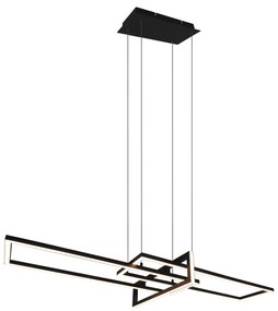 Lampadario LED Salinas nero Trio