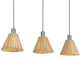 Ledvance - Lampadario a sospensione con filo DECOR RAFFIA 3xE27/15W/230V bastone di rafia